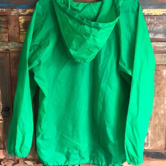 Sag Harbor Men’s Green Windbreaker Raincoat Zip Up Hooded Jacket Size Large. - Picture 2 of 11